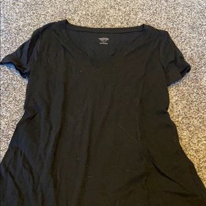 black v-neck t-shirt